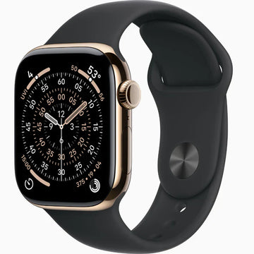 Apple Watch Series 9, GPS + Callular With Stainless Steel / ساعة أبل سيريز 9، مزودة بنظام تحديد المواقع العالمي (GPS) ووظيفة الاتصال، مصنوعة من الفولاذ المقاوم للصدأ.
